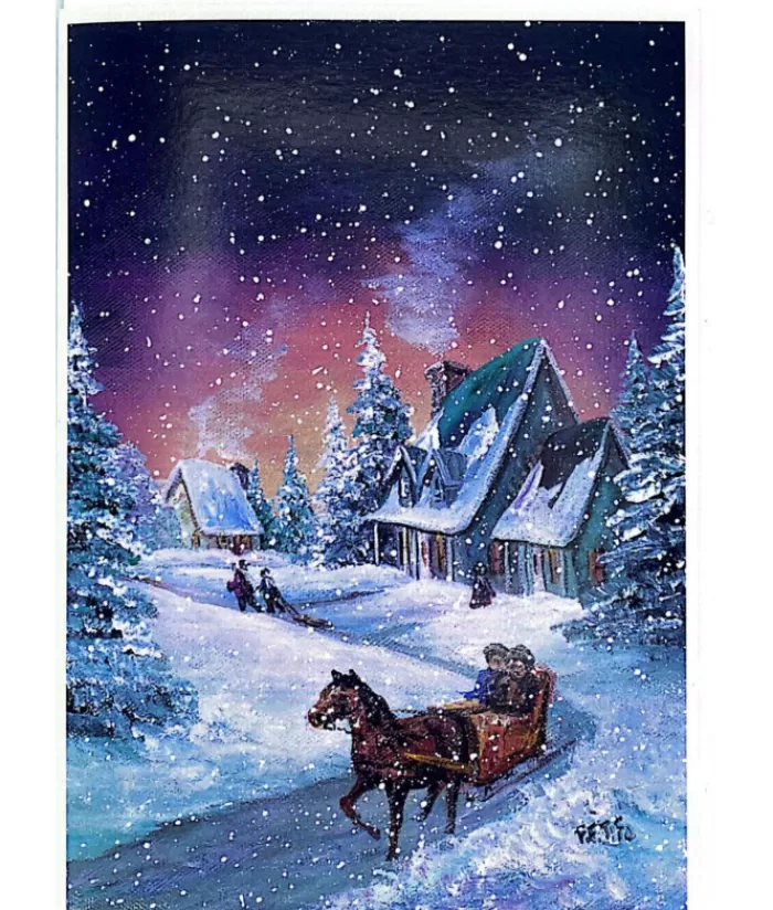 Boutique de Noël Cartes De Noël*Christmas Card A Sleigh Ride