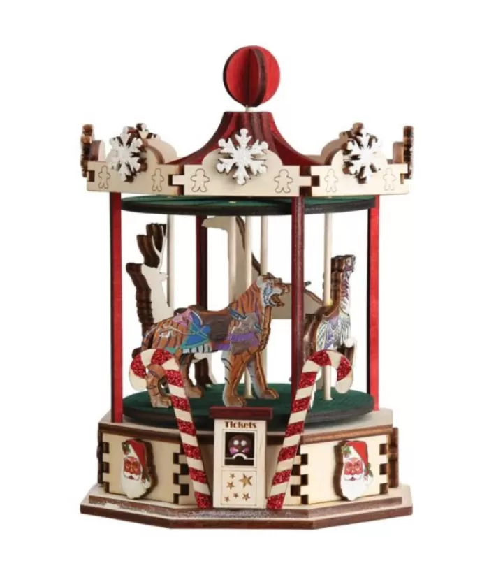 Boutique de Noël Christmas Carousel, In Wood