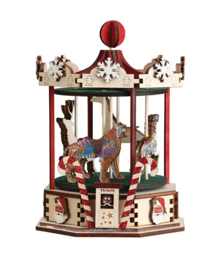 Boutique de Noël Villages Nordiques*Christmas Carousel, In Wood