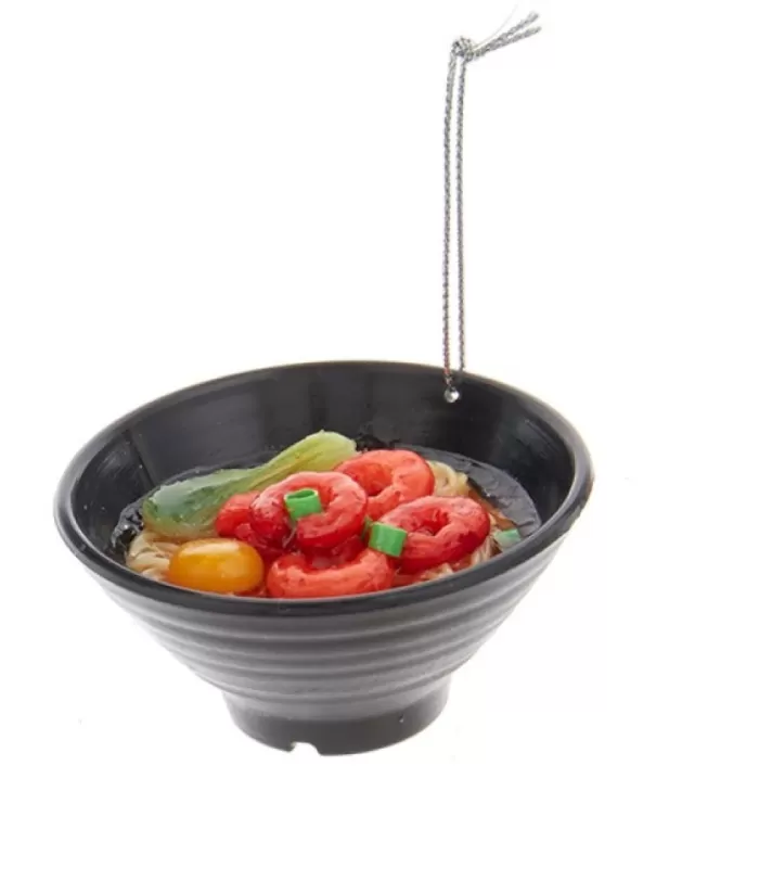 Boutique de Noël Christmas Ornament, Bowl Of Asian Style Noodles And Shrimp