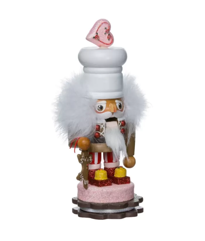 Boutique de Noël Chubby Gingerbread Nutcracker With Cookie Base 7.8" Tall