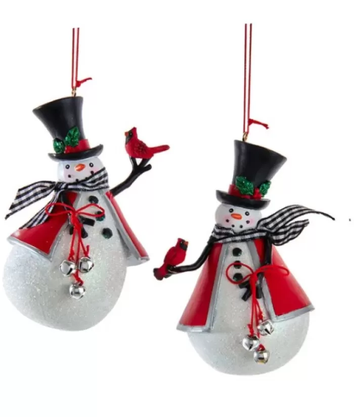 Boutique de Noël Bonhommes De Neige*Cozy Snowman With Bells Ornament