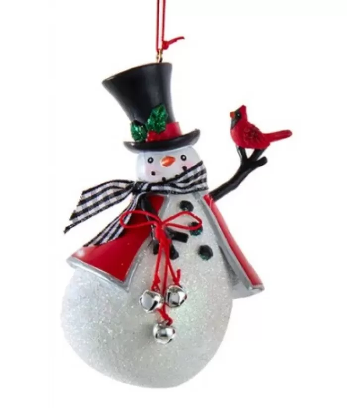 Boutique de Noël Bonhommes De Neige*Cozy Snowman With Bells Ornament