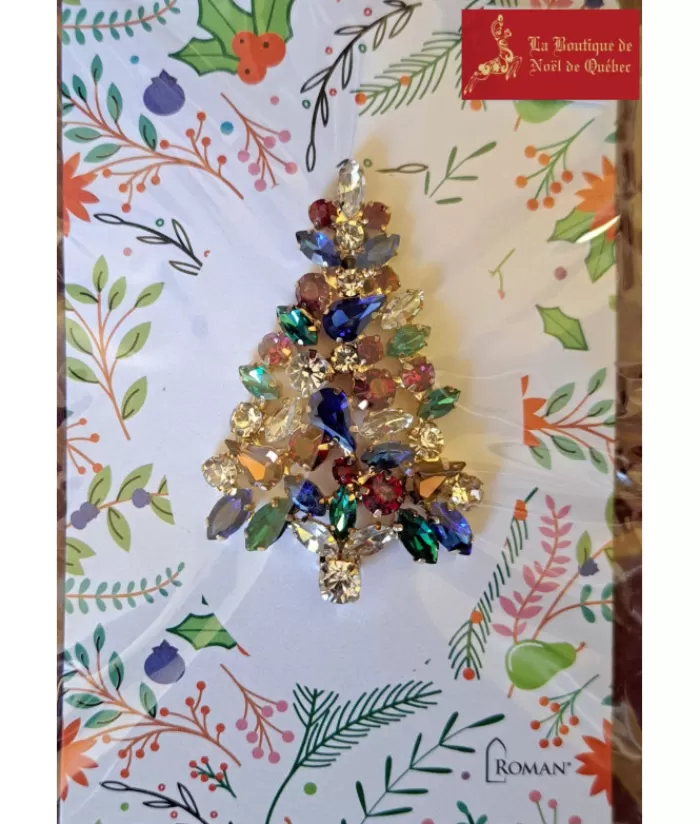 Boutique de Noël Bijoux*Crystal Tree Pin