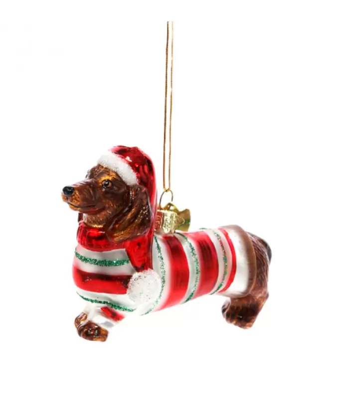 Boutique de Noël Dachshund Glass Ornament