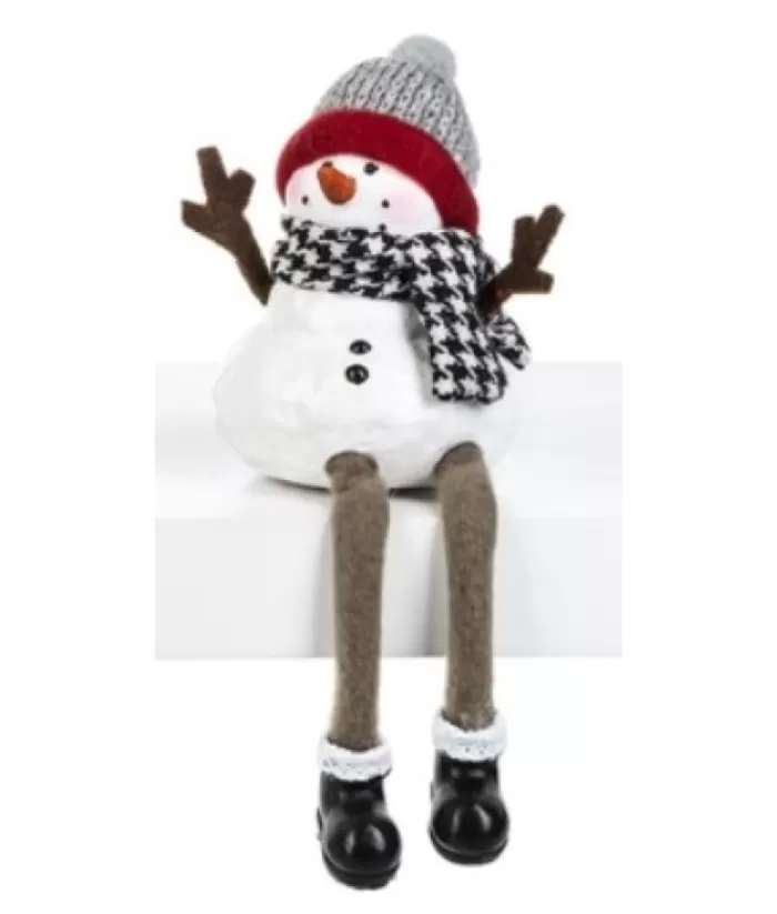 Boutique de Noël Dangling Legs, Cosy Snowman, Shelf Decoration