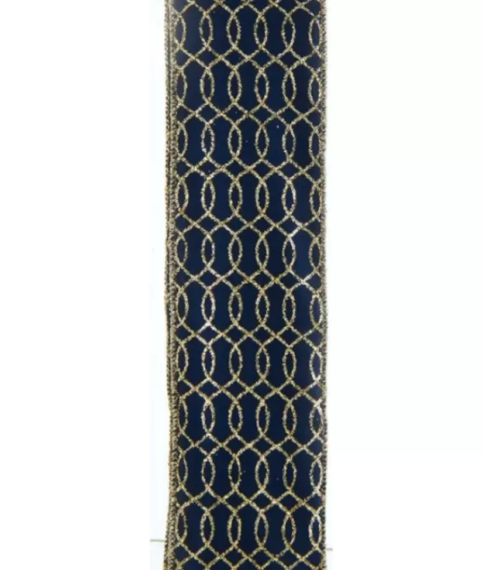 Boutique de Noël Rubans & Boucles*Dark Blue And Gold Ribbon