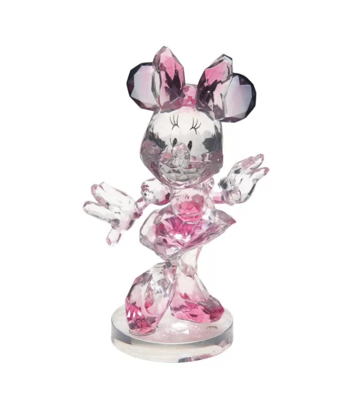 Boutique de Noël Divers*Disney'S Minnie Mouse Clear Acrylic Faceted Figurine, Measures 3.8"