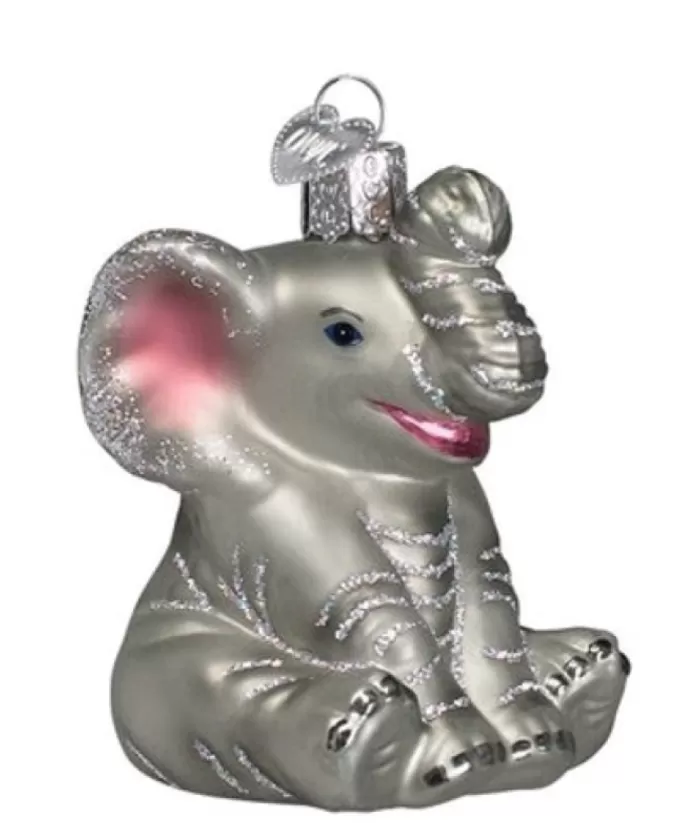 Boutique de Noël Elephant Glass Ornament