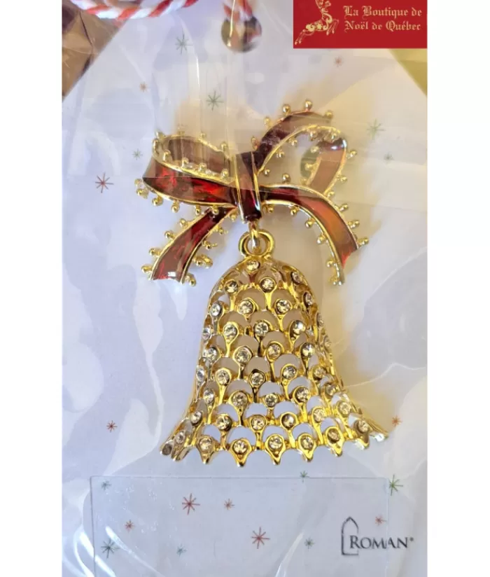 Boutique de Noël Bijoux*Festive Bell With Ribbon, Brooch