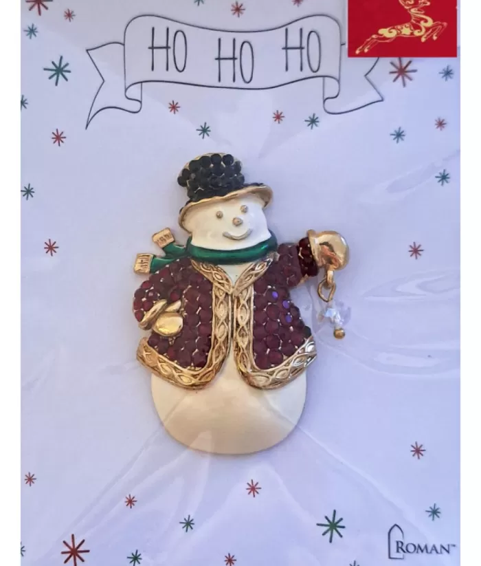 Boutique de Noël Festive Snowman Brooch