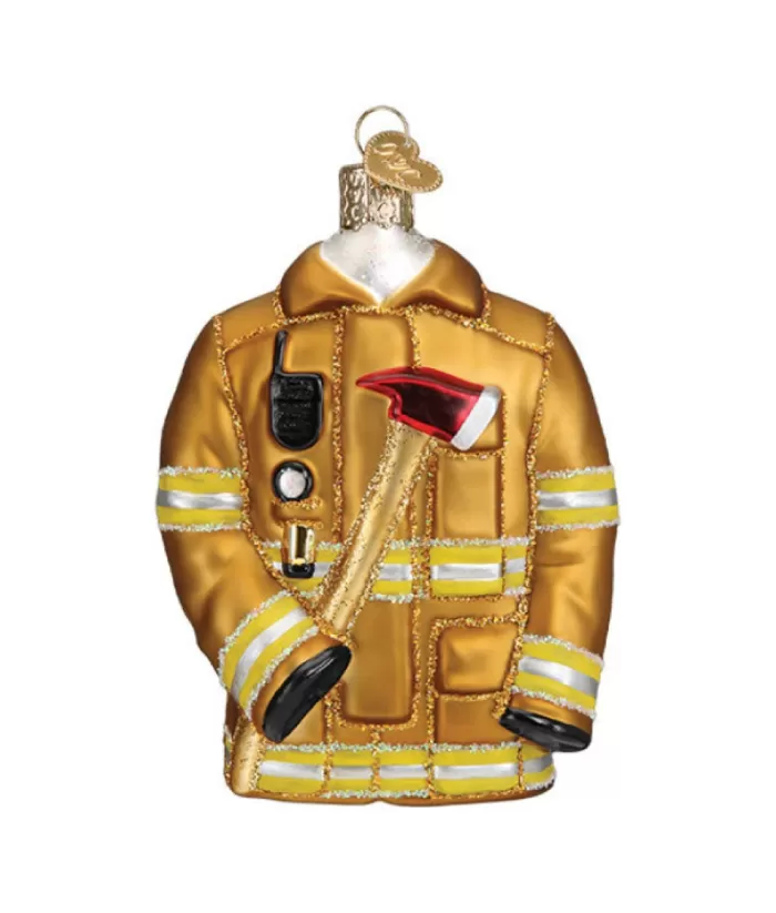 Boutique de Noël Firefighter Coat Glass Ornament