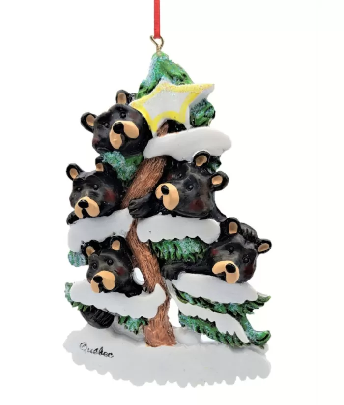 Boutique de Noël Five Bears Family On Tree