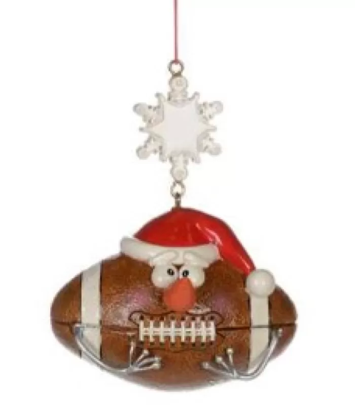 Boutique de Noël Sports*Football With Quirky Face, Ornament