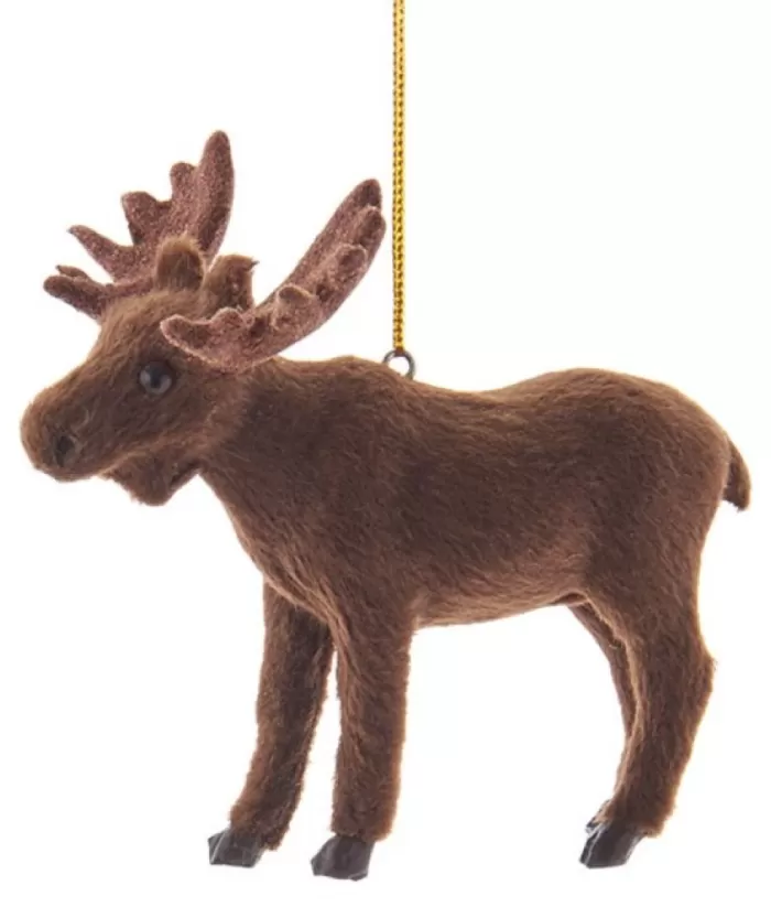 Boutique de Noël Furry Brown Moose Ornament