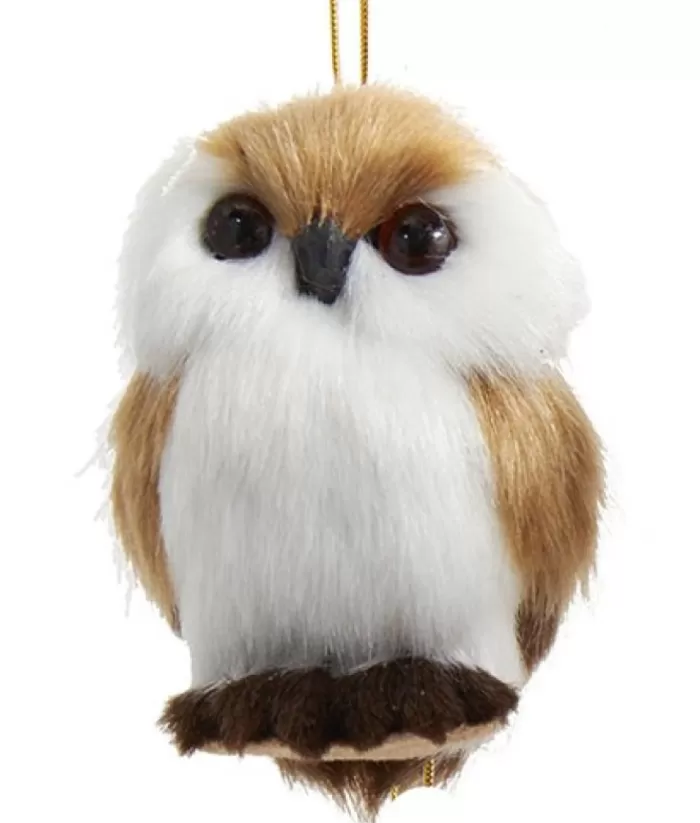 Boutique de Noël Furry Brown Owl Ornament