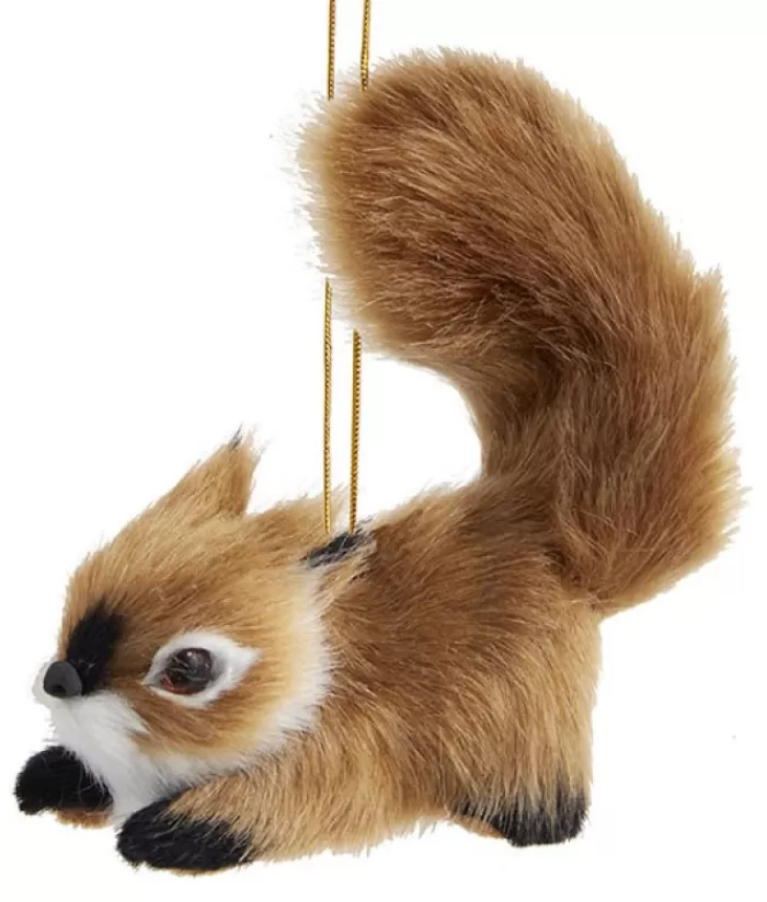 Boutique de Noël Animaux*Furry Brown Squirrel Ornament