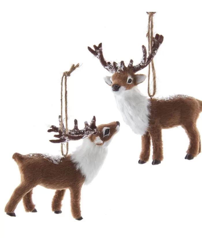 Boutique de Noël Animaux*Furry Deer With Snow Onament