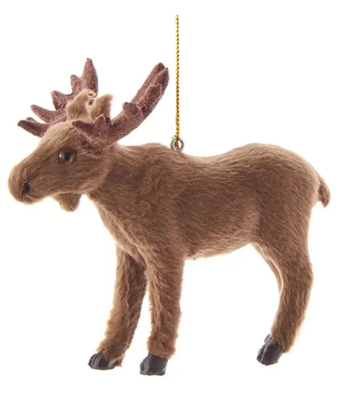 Boutique de Noël Animaux*Furry Light Brown Moose Ornament