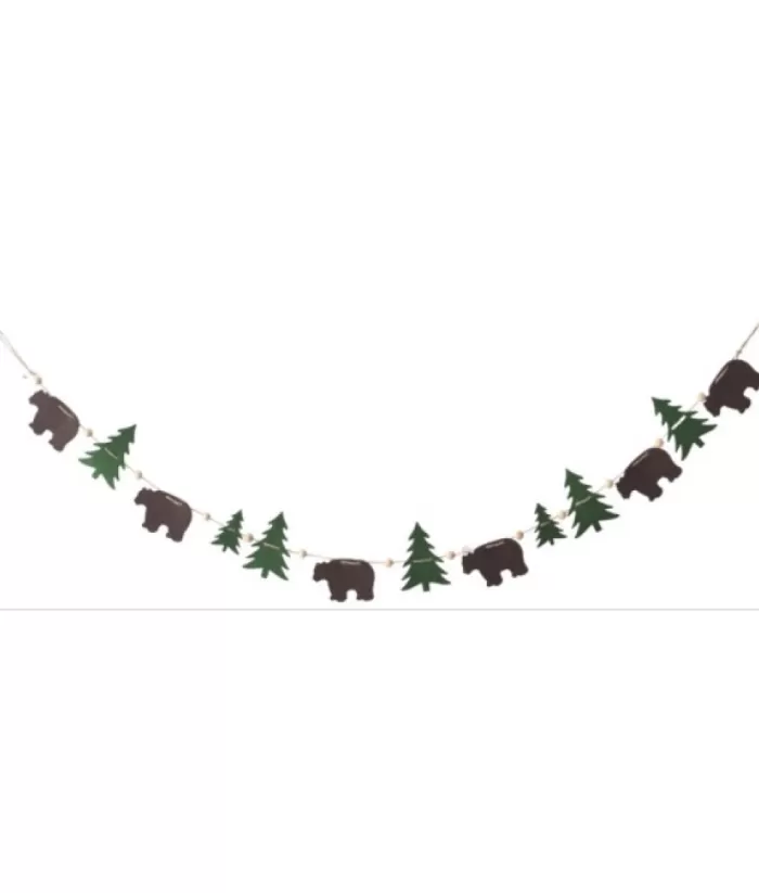 Boutique de Noël Garland, 5 Ft Long, Featuring Bears And Pine Trees