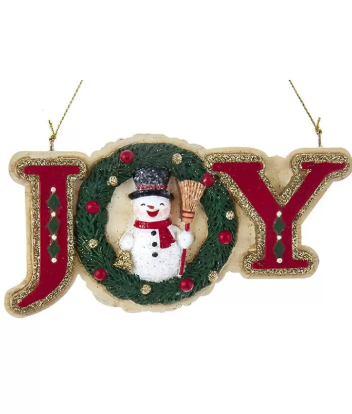 Boutique de Noël Bonhommes De Neige*German Joy Word Ornament