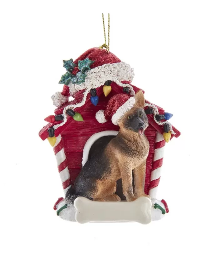 Boutique de Noël German Shepherd Ornament With Doghouse