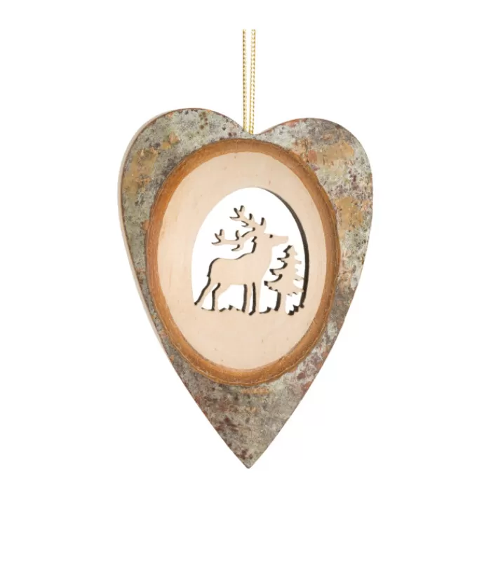 Boutique de Noël Animaux*German Wooden Ornament, 8 Point Star Shape