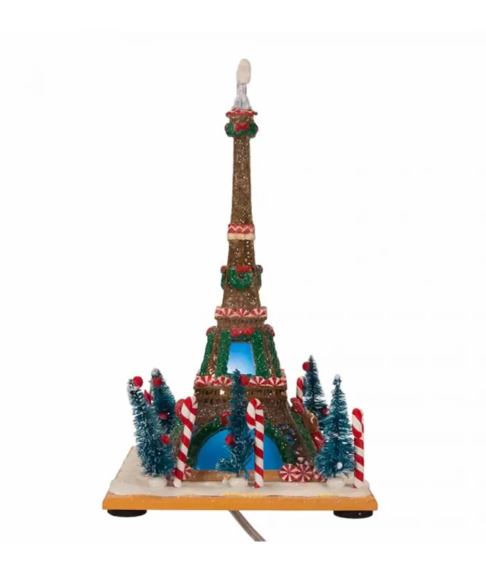 Boutique de Noël Gingerbread Eiffel Tower 10" Led