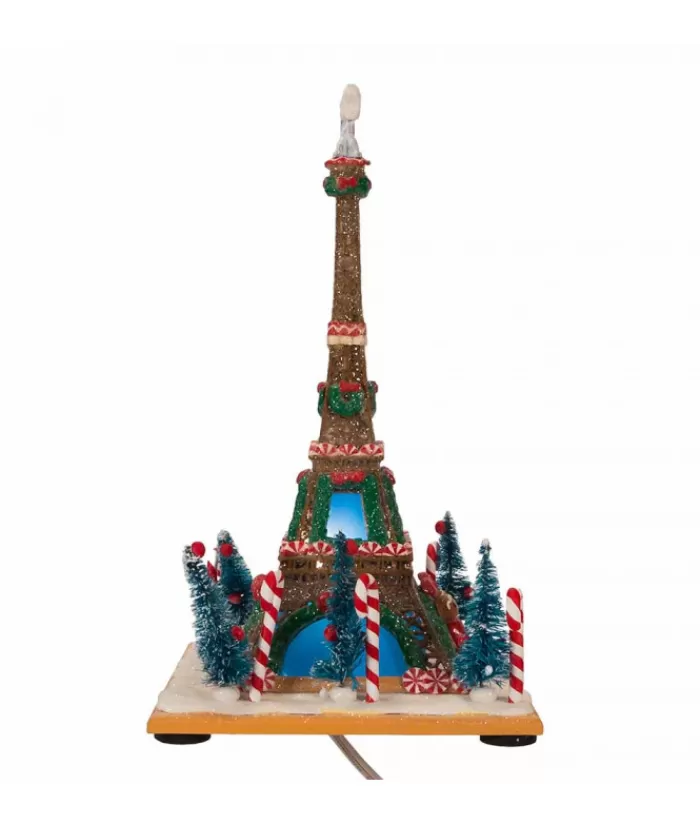 Boutique de Noël Maisons En Pain D'épices*Gingerbread Eiffel Tower 10" Led