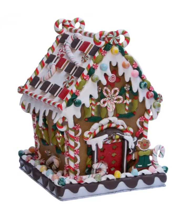 Boutique de Noël Gingerbread House 8" Led