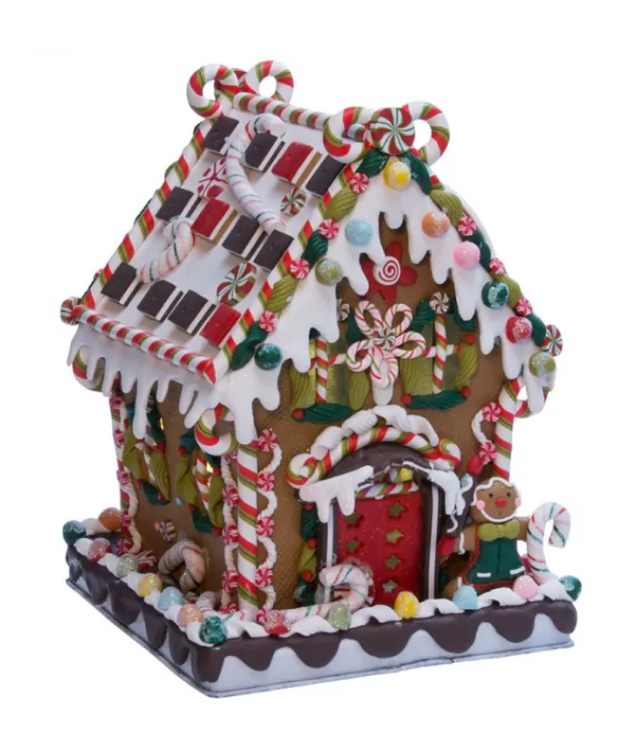 Boutique de Noël Produits Usb & Del*Gingerbread House 8" Led