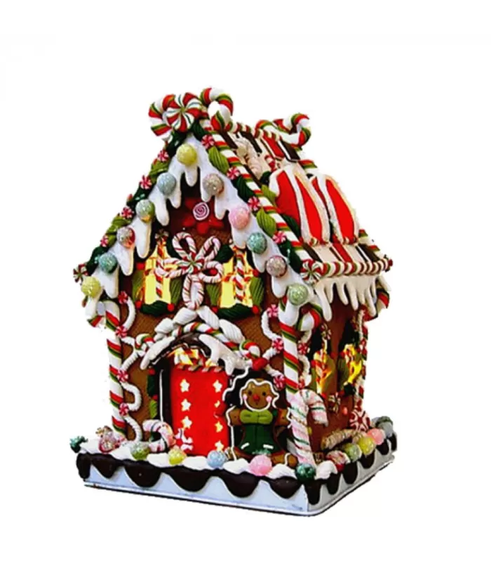 Boutique de Noël Gingerbread House 8" Led