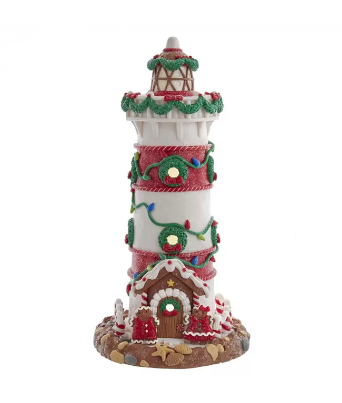 Boutique de Noël Maisons En Pain D'épices*Gingerbread Lighthouse 13.5" Led