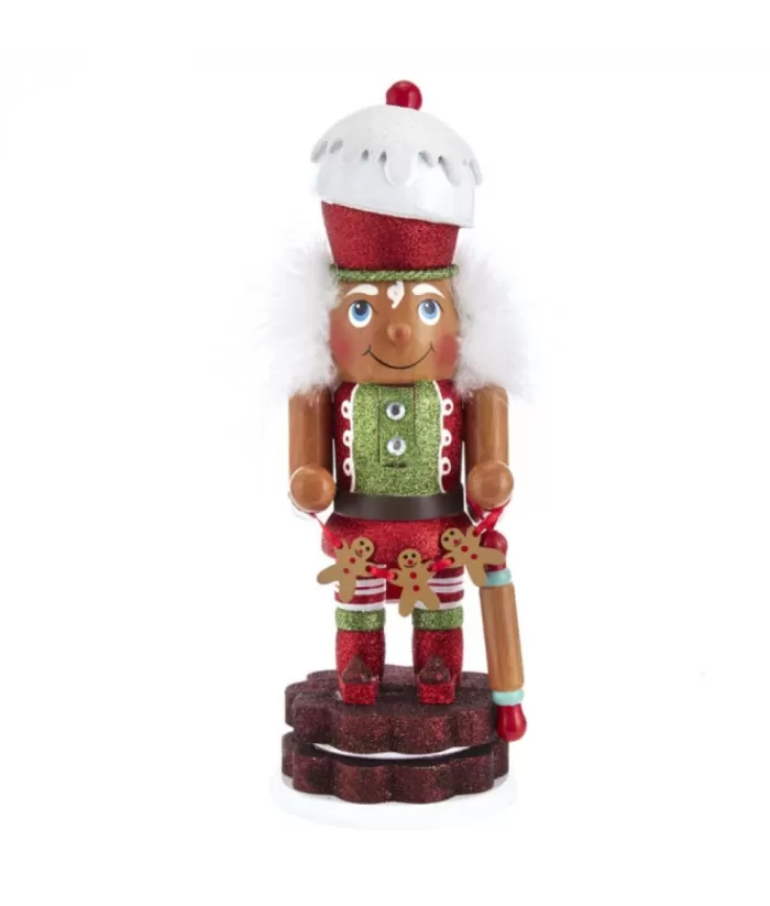 Boutique de Noël Gingerbread Nutcracker With Cookie Garland 12" Tall