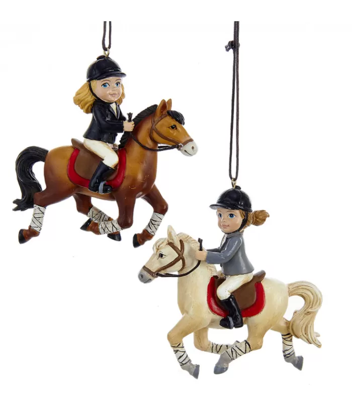 Boutique de Noël Sports*Girl On White Horse Ornament