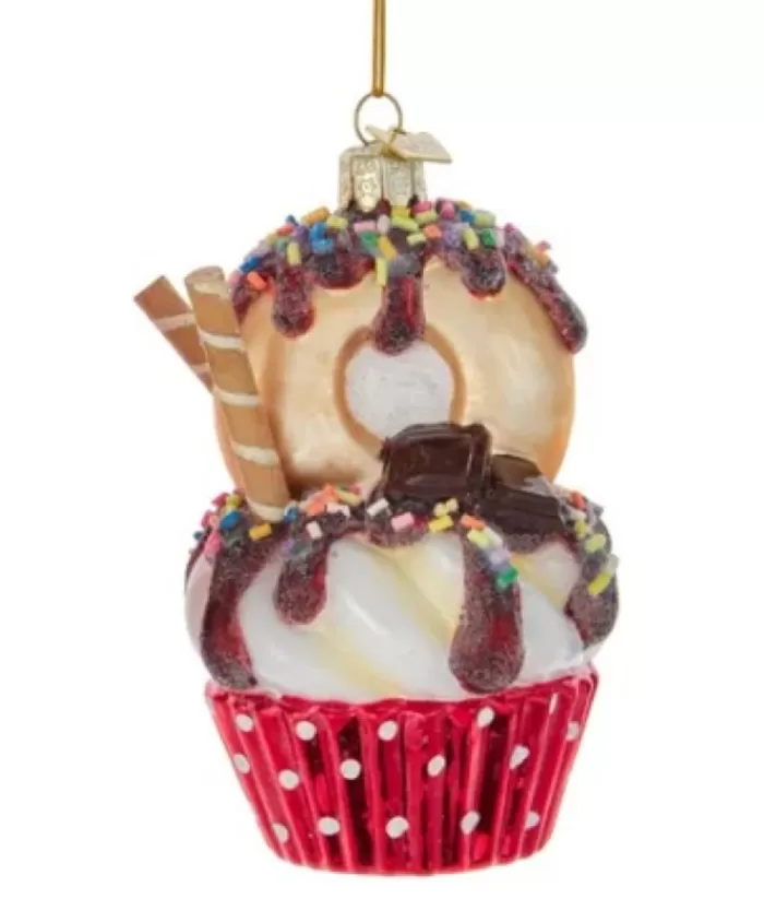 Boutique de Noël Glass Cupcake Ornament