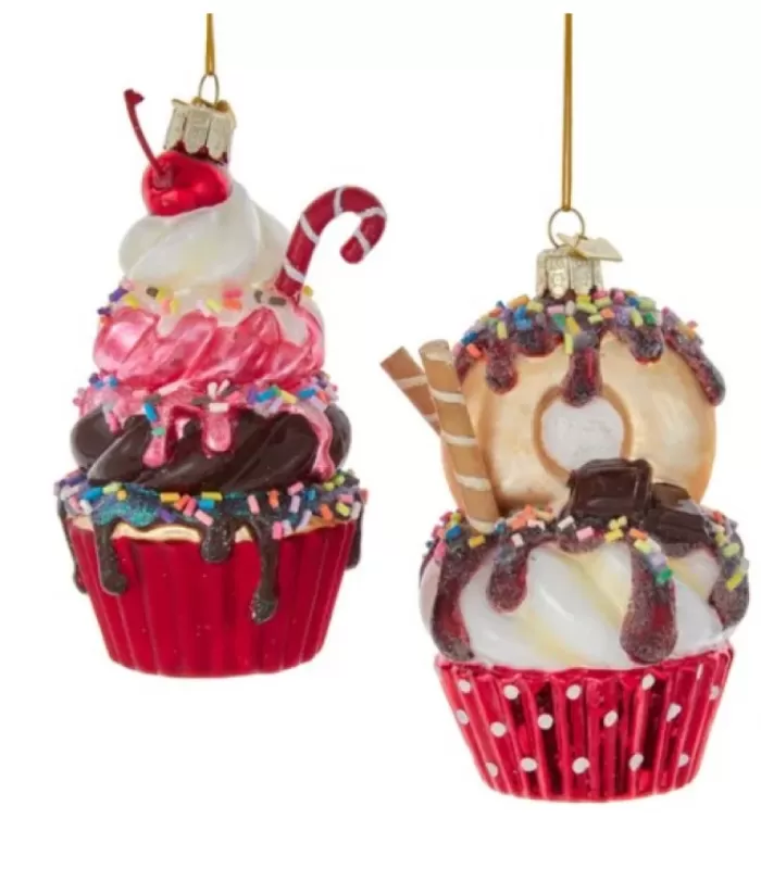 Boutique de Noël Glass Cupcake Ornament