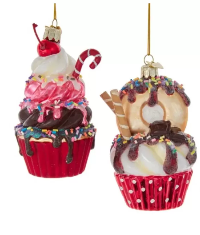 Boutique de Noël Nourriture & Breuvages*Glass Cupcake Ornament