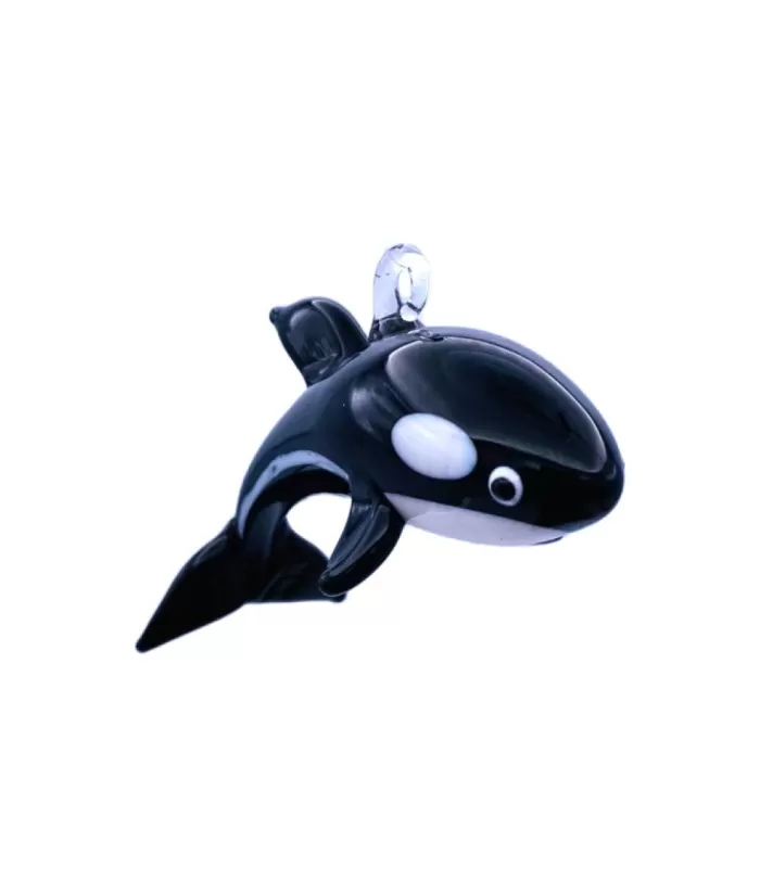 Boutique de Noël Glass Orca Whale Ornament