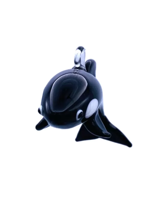 Boutique de Noël Glass Orca Whale Ornament