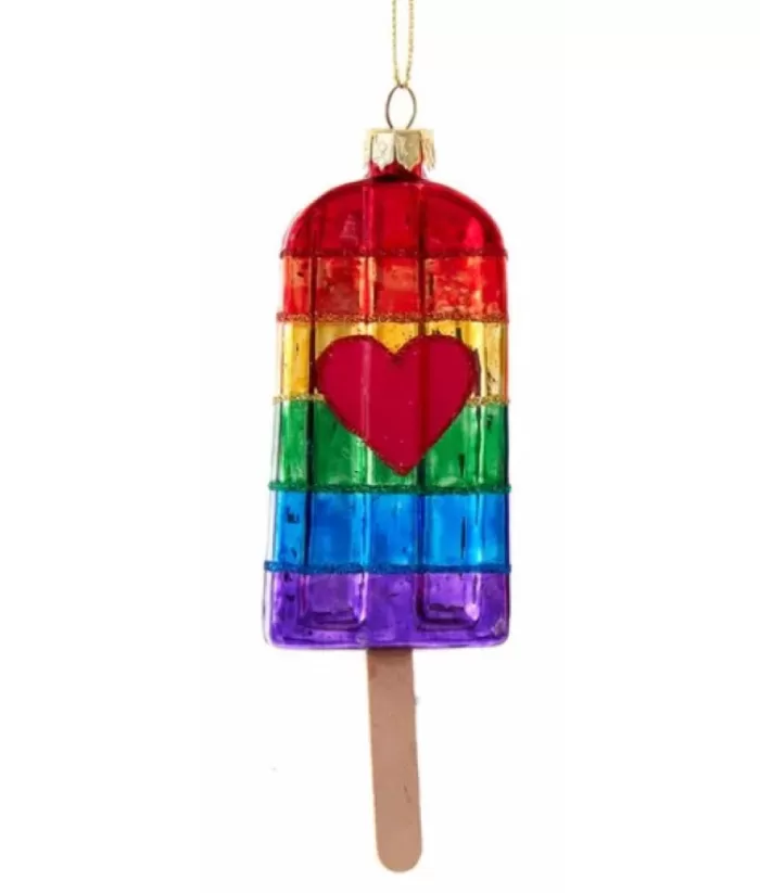 Boutique de Noël Glass Ornament, Gay Pride Icicle