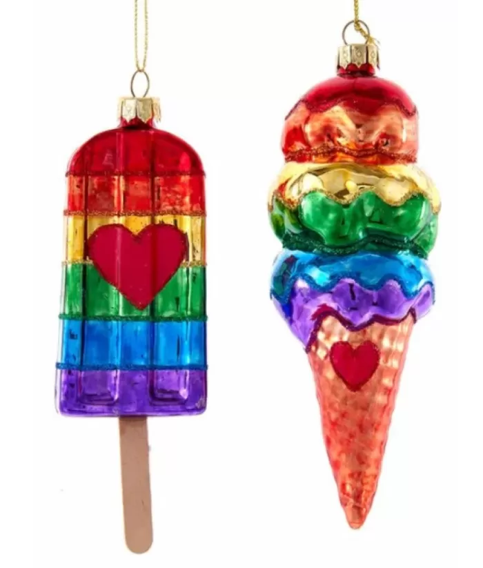 Boutique de Noël Glass Ornament, Gay Pride Icicle