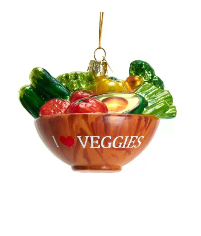 Boutique de Noël Glass Ornament, I Love Veggies, Veggie Bowl