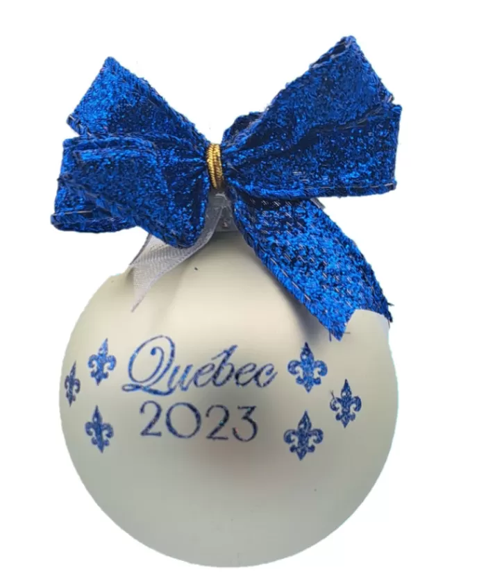 Boutique de Noël Ornements Souvenirs*Glass Ornament, Momento Of Québec 2023