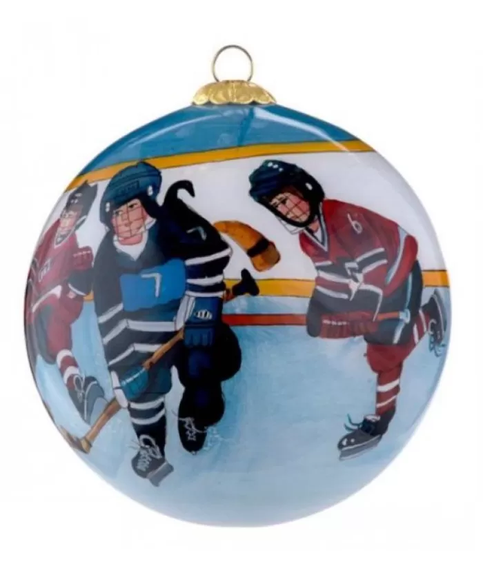 Boutique de Noël Sports*Glass Ornament, Painted, Junior Hockey