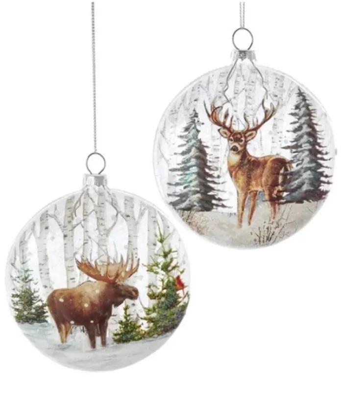 Boutique de Noël Glass Ornament With Moose