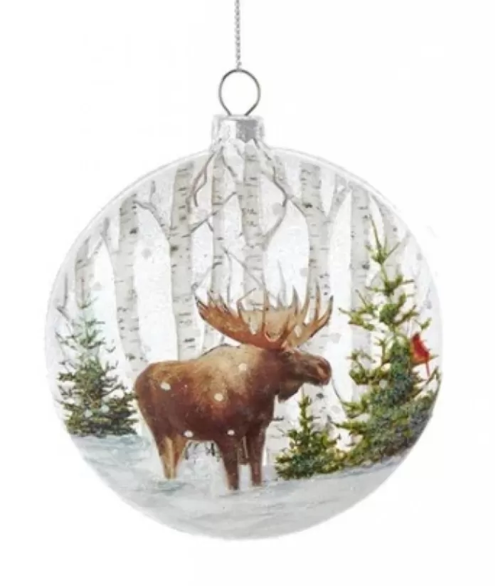 Boutique de Noël Glass Ornament With Moose