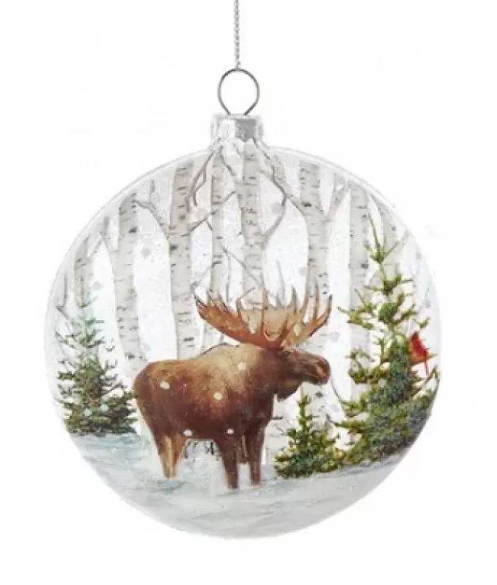 Boutique de Noël Animaux*Glass Ornament With Moose