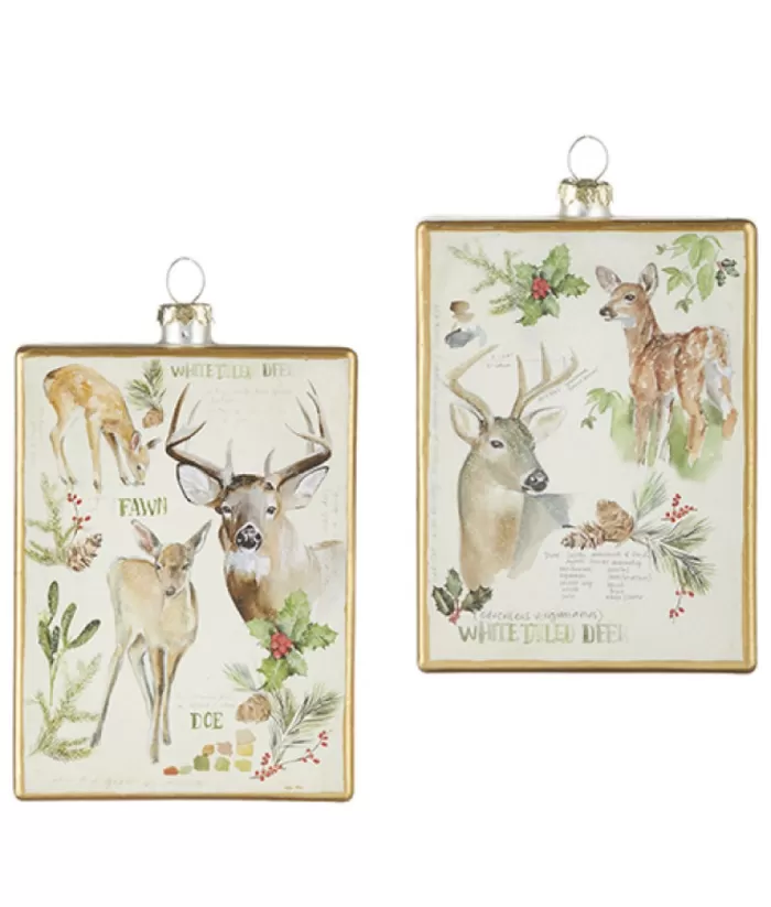 Boutique de Noël Glass Ornament, With Wildlife Poster Design