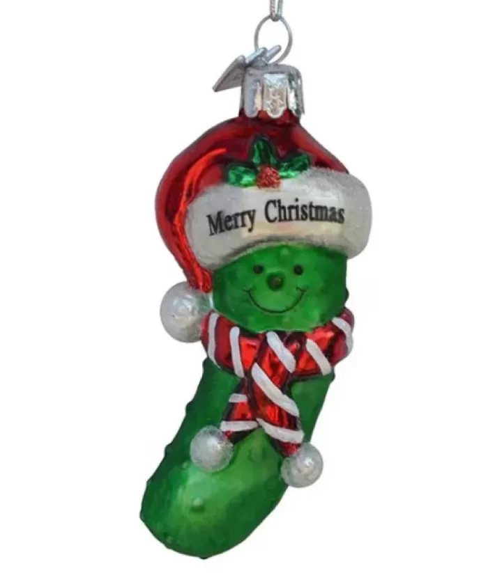 Boutique de Noël Glass Pickle Merry Xmas